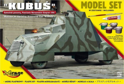 Plastový model na lepenie MIRAGE KUBUŚ Obrnené auto - Varšavské povstanie august 1944 model set