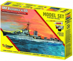 Plastikový model na lepenie MIRAGE ORP Błyskawica wz.65 set s farbami