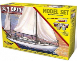 Plastikový model na lepenie Mirage Jacht S/Y Opty set s farbami