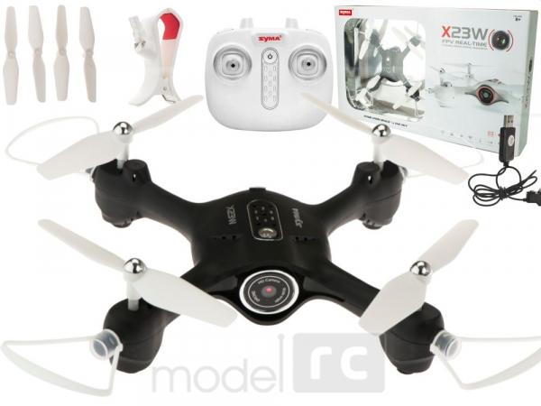 Syma X23W (FPV WiFi kamera, 2.4GHz, gyroskop, auto-štart, dosah do 25m) - čierna