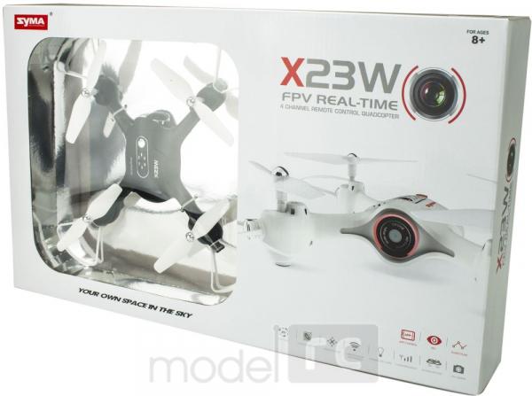 Syma X23W (FPV WiFi kamera, 2.4GHz, gyroskop, auto-štart, dosah do 25m) - čierna