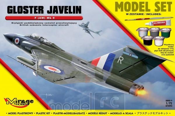 MIRAGE GLOSTER JAVELIN F AW Mk 9 Model set s farbami