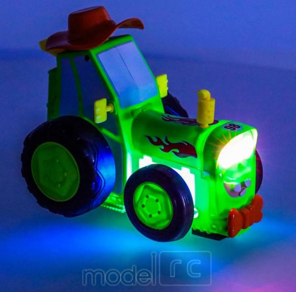 RC tancujúci traktor na diaľkové ovládanie Crazy Jumping Dancing Car zelený